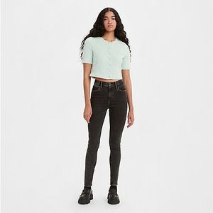 720 High Rise Super Skinny Women's Jeans - Black Worn In - Black